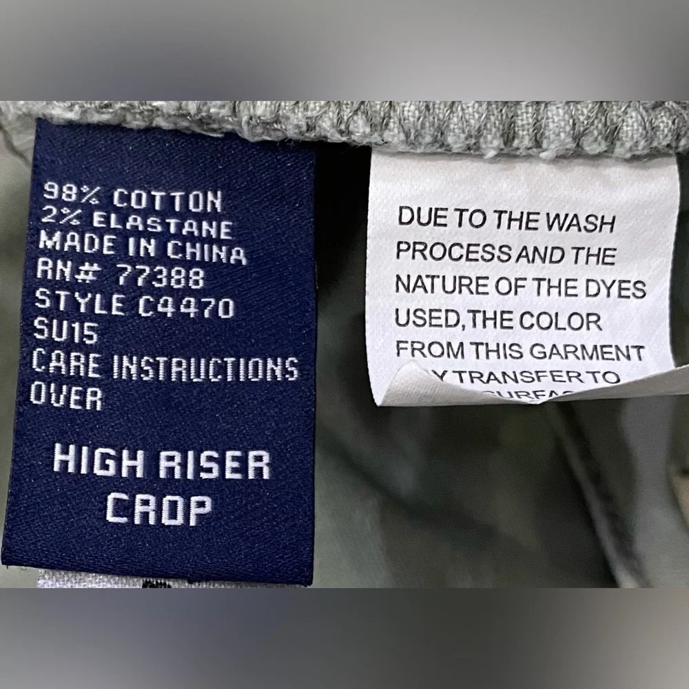 Madewell crop loves tags